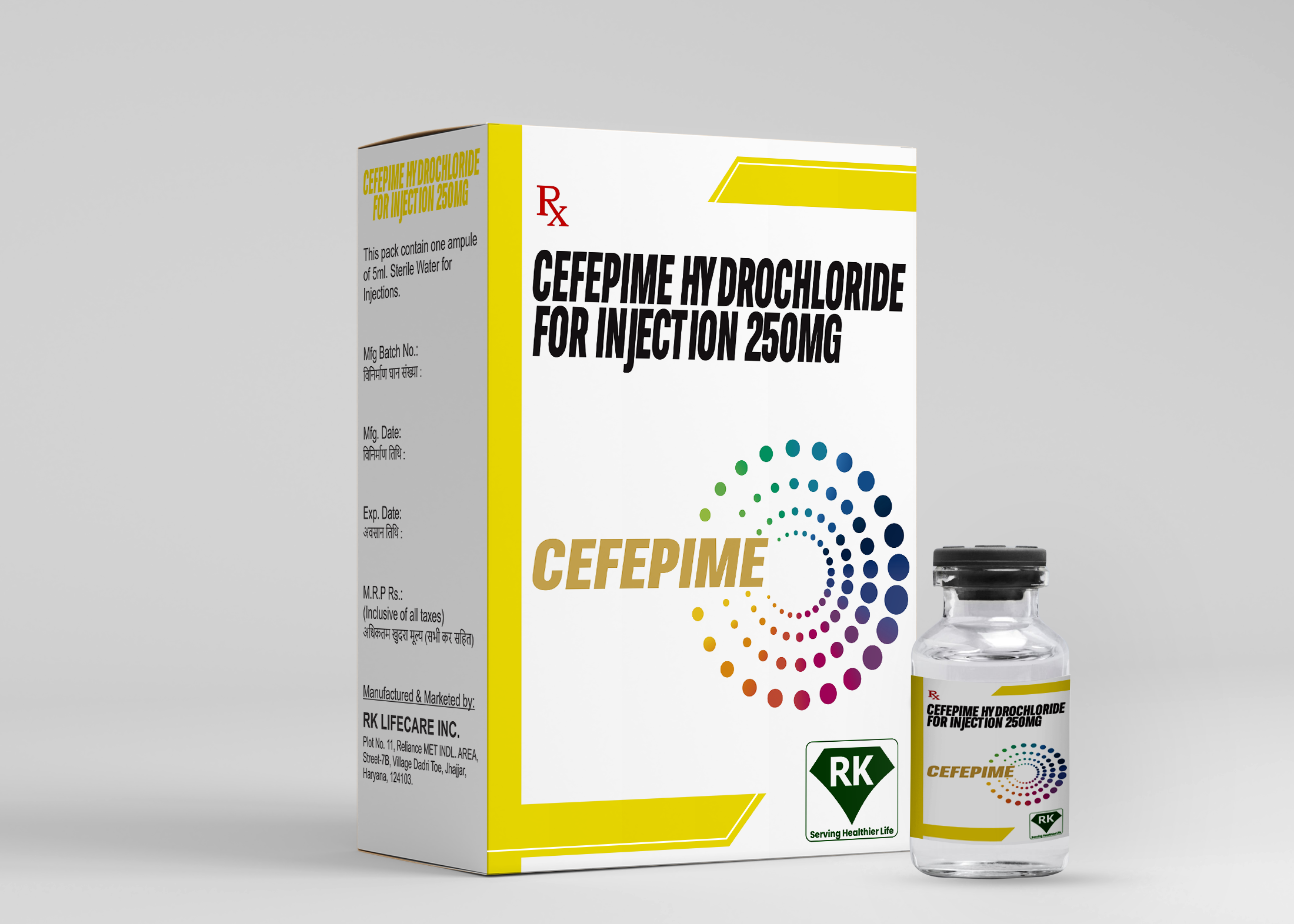 Cefepime Hydrochloride For Injection 250mg